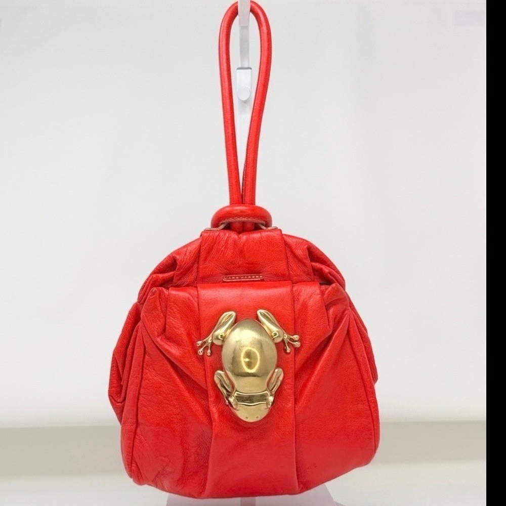 Marc Jacobs Rana Frog Kiss Lock Rare Vintage LTD Edition Kangaroo Leather bag